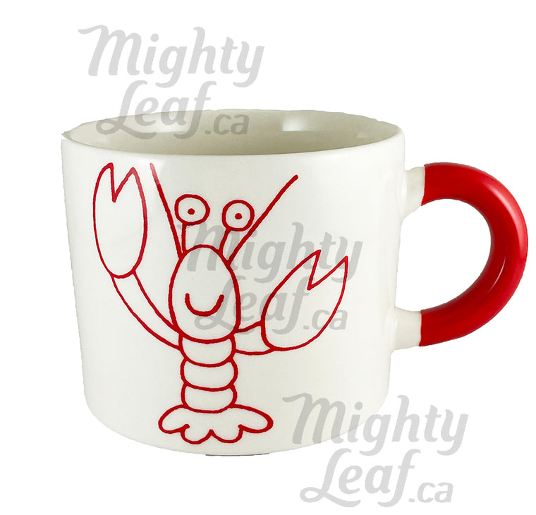 Clear Handle Red Lobster Mug, 12oz.