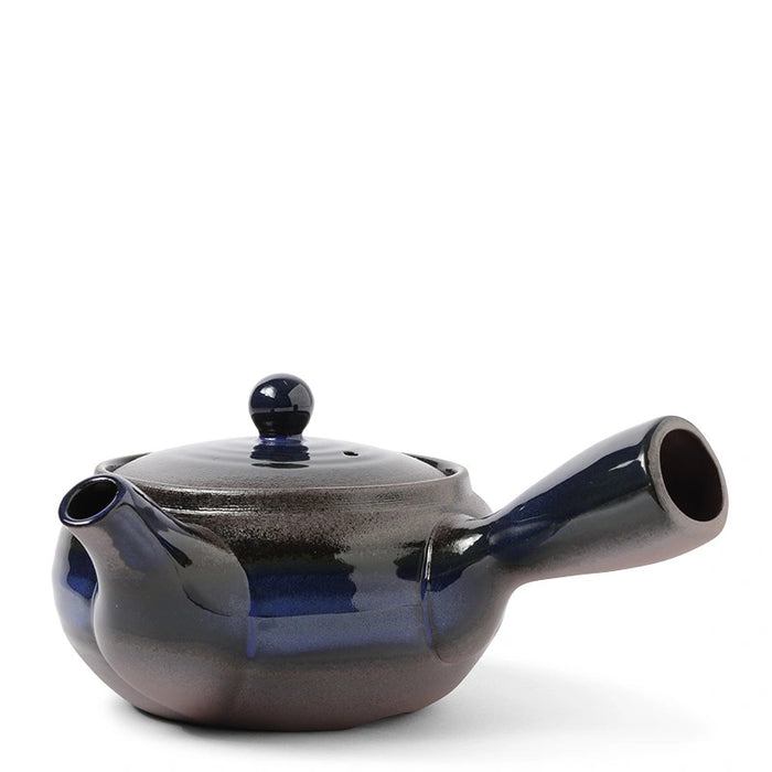 Kyu Banko style Tea pot, Lapis Ring.