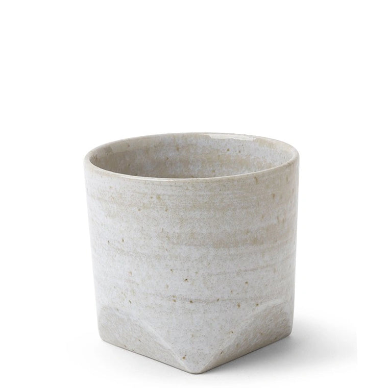 Tea Cup, Faceted Grey