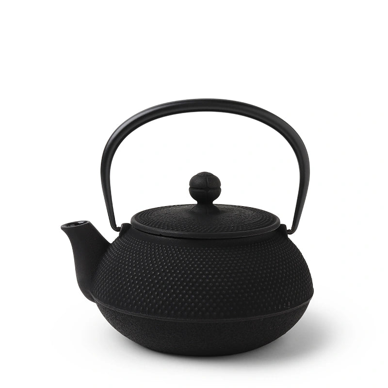 Cast Iron Teapot Black Hobnail 0.65L