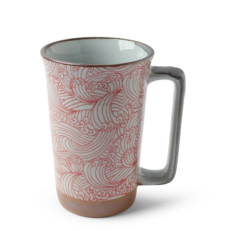 Tall Mug Red Wave, 12 oz.