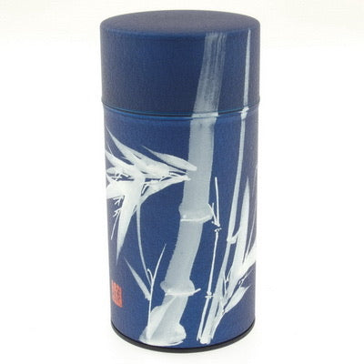 Navy Blue and White Tea Caddy - 200g - CHAZUTSU "DX"-KON TAKE.